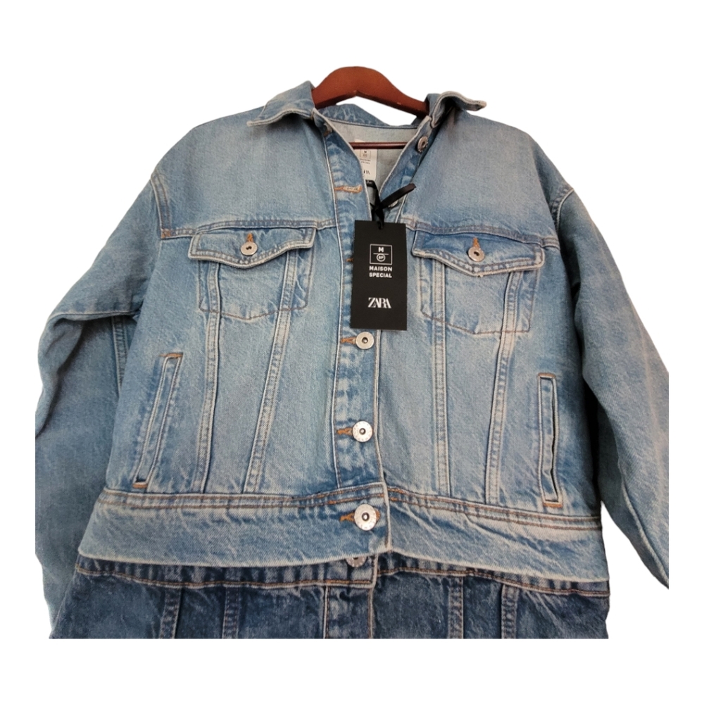 Zara X Maison Detachable Denim Dress Size XS-S - Picture 9 of 15